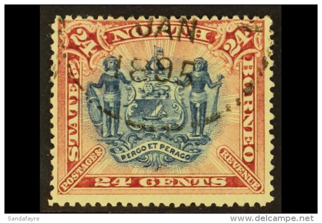 1894  24c Blue And Rose Lake, Perf 13&frac12; - 14, SG 79c, Very Fine Used. For More Images, Please Visit... - Borneo Septentrional (...-1963)