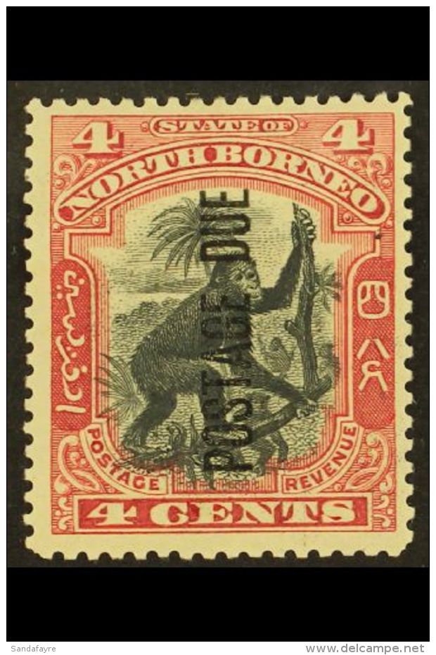 POSTAGE DUES  1897 4c Black And Carmine, SG D16a, Very Fine And Fresh Mint. For More Images, Please Visit... - North Borneo (...-1963)