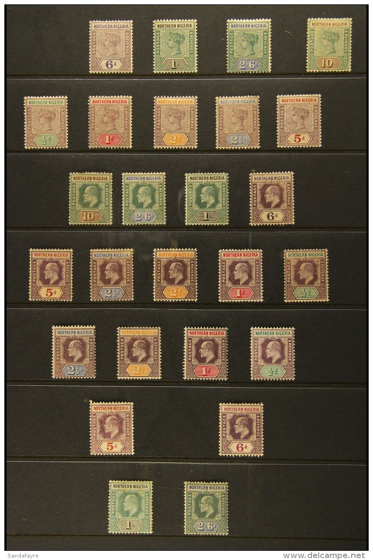1900-12 HIGHLY COMPLETE MINT COLLECTION  On A Stock Page. Includes Queen Victoria 1900 Set Complete, 1902 Ed VII... - Nigeria (...-1960)