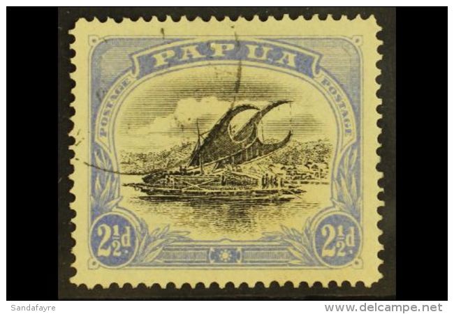 1907  2&frac12;d Black And Pale Ultramarine, Small Papua, P. 12&frac12;, SG 56a, Very Fine Used. For More Images,... - Papua New Guinea