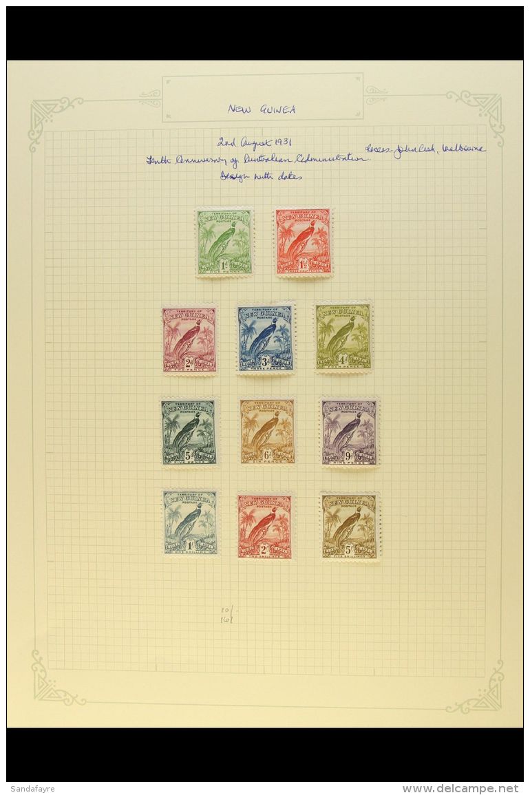 1925-35 FINE MINT COLLECTION.  An Attractive ALL DIFFERENT Collection Presented On Album Pages. Includes 1925-27... - Papúa Nueva Guinea