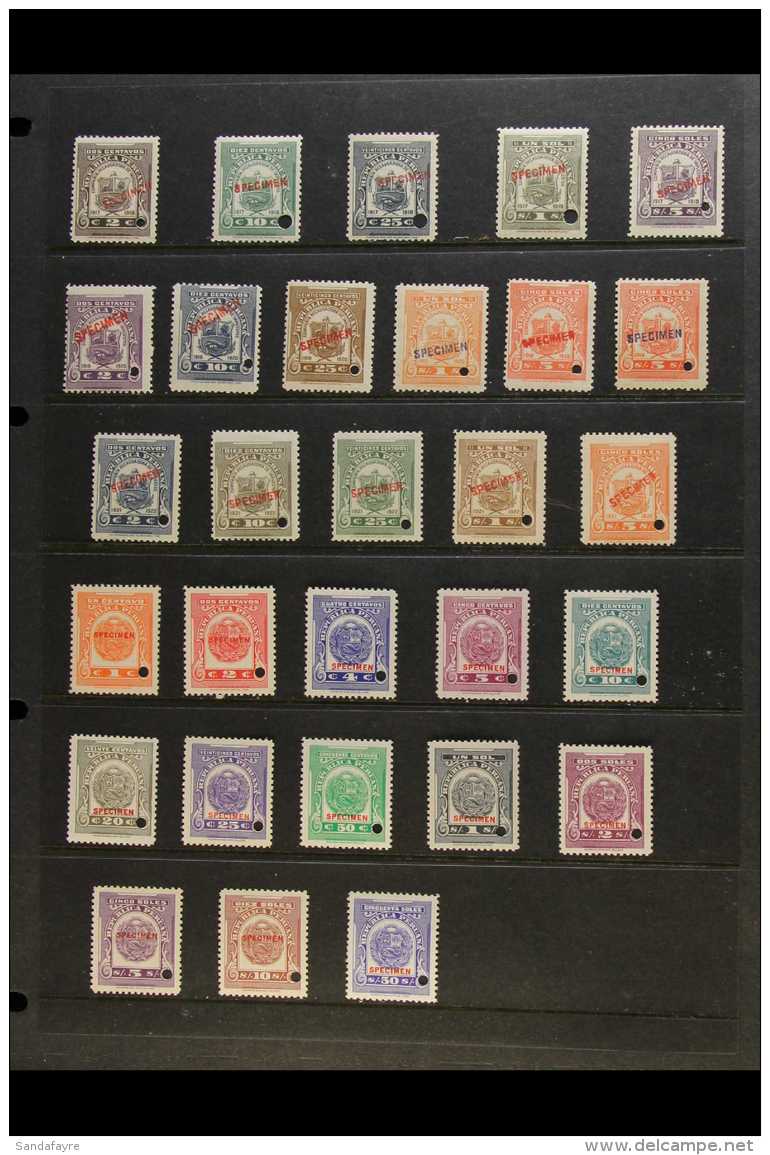 REVENUE STAMPS - SPECIMEN OVERPRINTS  1917 To Circa 1930 American Bank Note Company Never Hinged Mint All... - Pérou