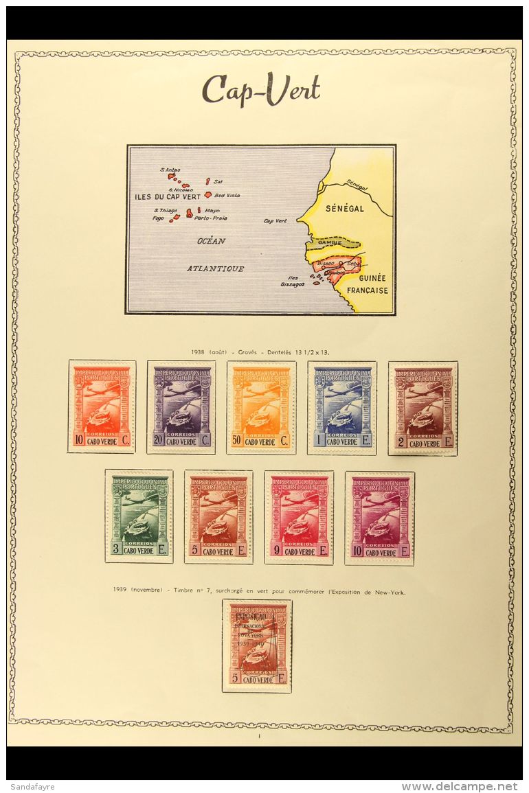 CAPE VERDE - FINE MINT AIR POST STAMPS  1938 "Imperio" Complete Set Plus The 5a With 1939-40 New York Fair... - Altri & Non Classificati