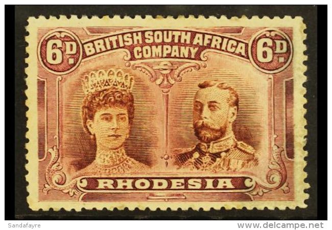 1910  6d Bright Chestnut And Mauve, Double Head, SG 145a, Good Mint But A Little Soiled. Scarce Stamp, Cat SG... - Otros & Sin Clasificación
