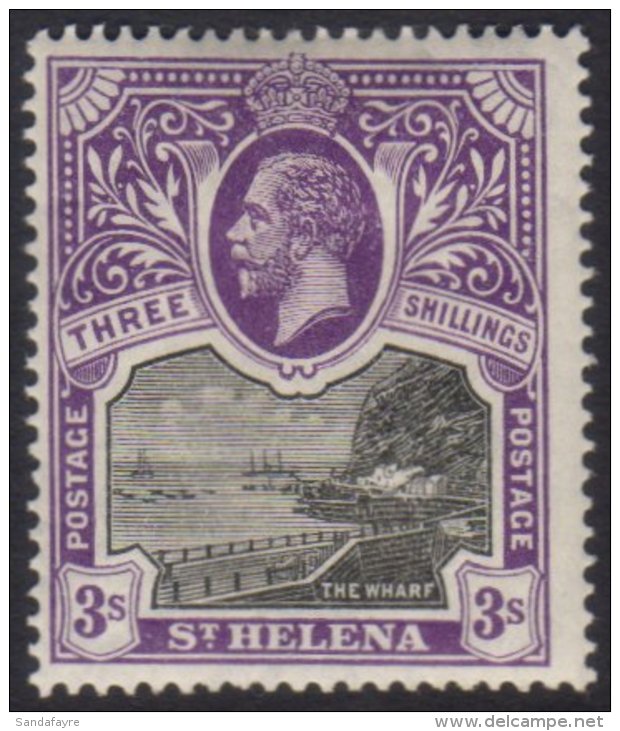 1912-16  3s Black And Violet, SG 81, Fine Mint. For More Images, Please Visit... - Sainte-Hélène