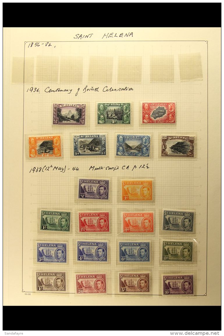 1934-2008 FINE MINT AND NEVER HINGED MINT COLLECTION  Includes 1934 Centenary Set To 1s Mint, 1938-44 Complete... - Sainte-Hélène