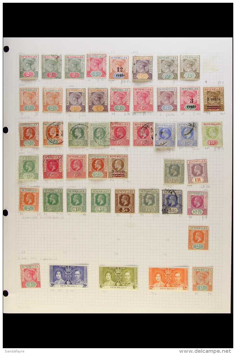 1890-1991 EXTENSIVE COLLECTION  A Mint &amp; Used Collection Presented In An Album, Often Duplicated Ranges With... - Seychelles (...-1976)