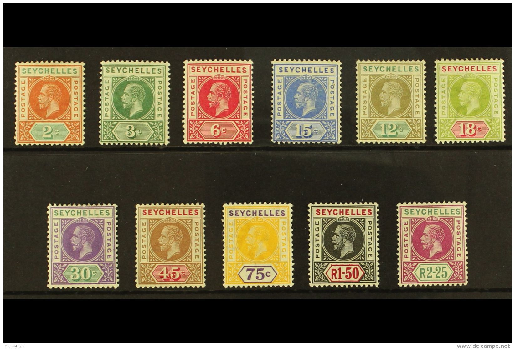 1912  Geo V Set, Wmk CA, SG 71/81, Fine And Fresh Mint. (11 Stamps) For More Images, Please Visit... - Seychelles (...-1976)