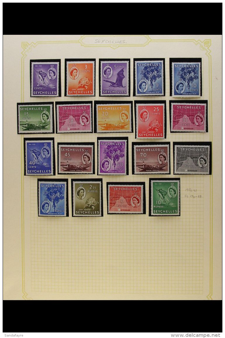 1935-85 FINE MINT COLLECTION  An All Different Collection On Album Pages, Includes 1935 Silver Jubilee Set, 1951... - Seychelles (...-1976)