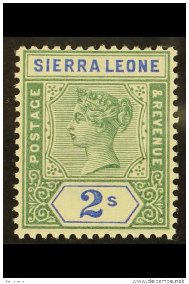 1896  2s Green And Ultramarine, SG 83, Never Hinged Mint. For More Images, Please Visit... - Sierra Leone (...-1960)