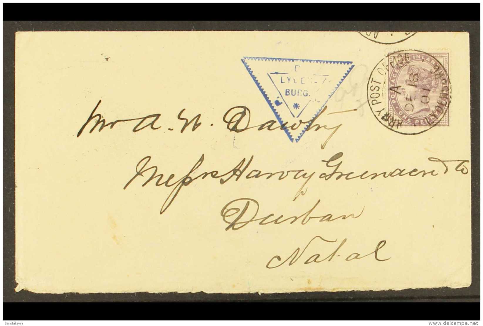 ANGLO-BOER WAR  1901 Cover, Franked GB 1d Lilac, Cancelled "Army Post Office / Lydenburg" 18.12.01 C.d.s. With... - Sin Clasificación