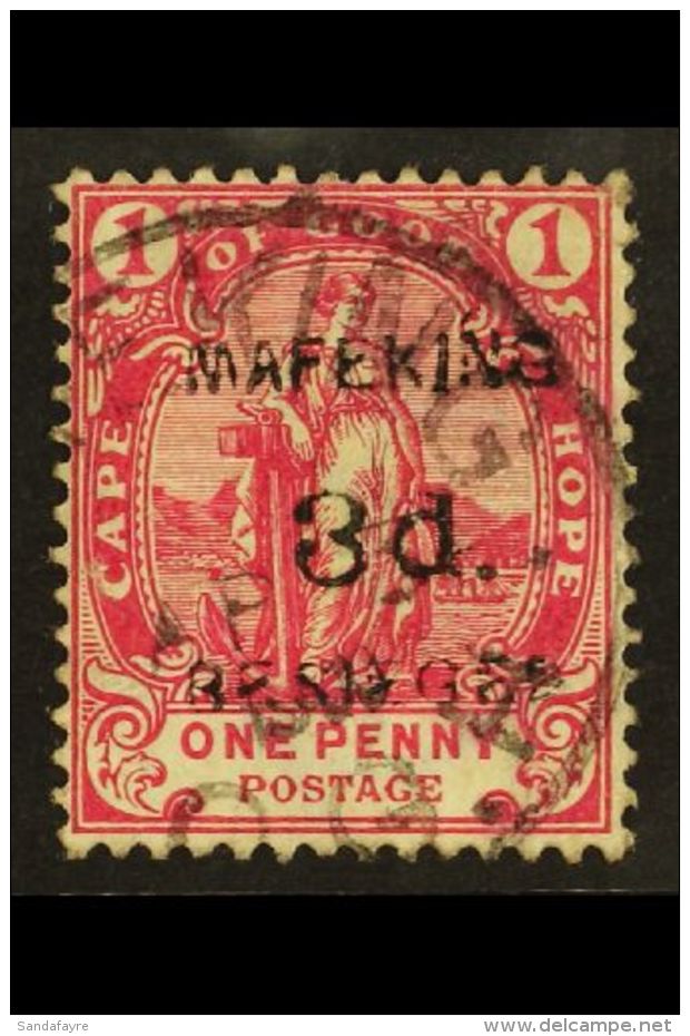 MAFEKING SIEGE  1900 3d On 1d Carmine, Cape Issue, Type 1 Ovpt, SG 3, Fine Used. For More Images, Please Visit... - Non Classés