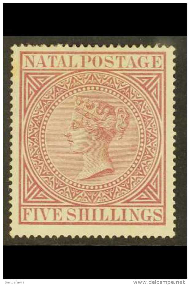 NATAL  1874-99 5s Maroon, Perf 15 X 15&frac12;, SG 71a, Mint, Light Toning In Margin At Top Left. For More... - Sin Clasificación