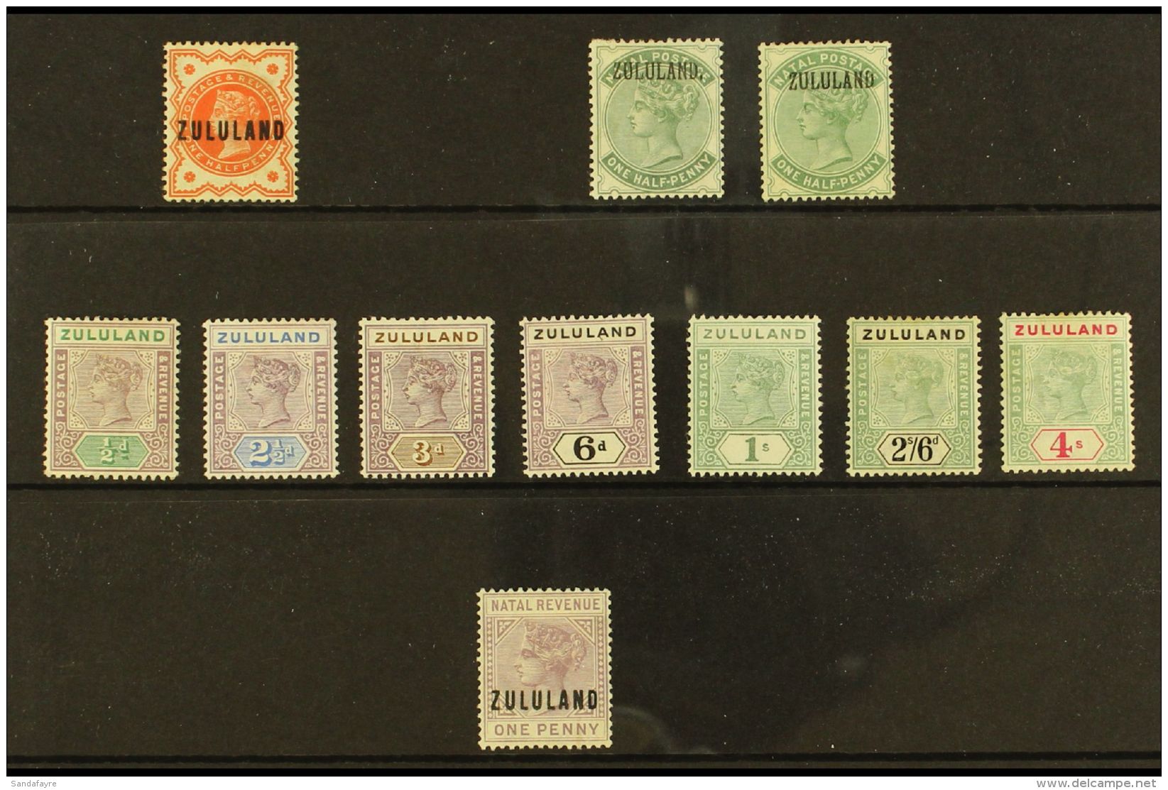 ZULULAND  1888-96 All Different Mint Group With 1888-93 &frac12;d On GB, 1888-93 &frac12;d On Natal Both With... - Non Classés