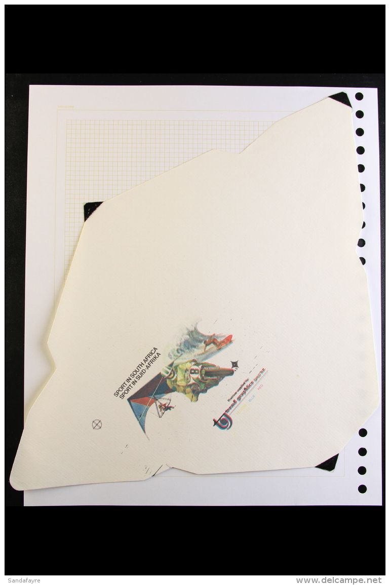 1980's ENVELOPE ILLUSTRATIONS  Range Of PROGRESSIVE COLOR PROOFS Including South African English Authors, Sport... - Non Classés