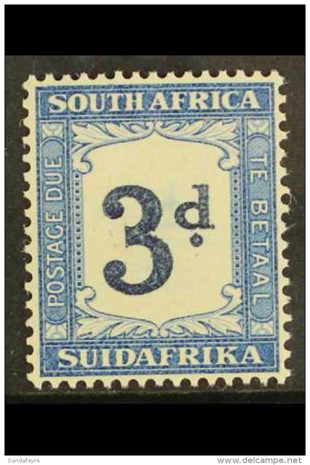 POSTAGE DUE  1932-42 3d Indigo And Milky Blue, Wmk Inverted, SG D28s, Very Fine Never Hinged Mint. For More... - Non Classés