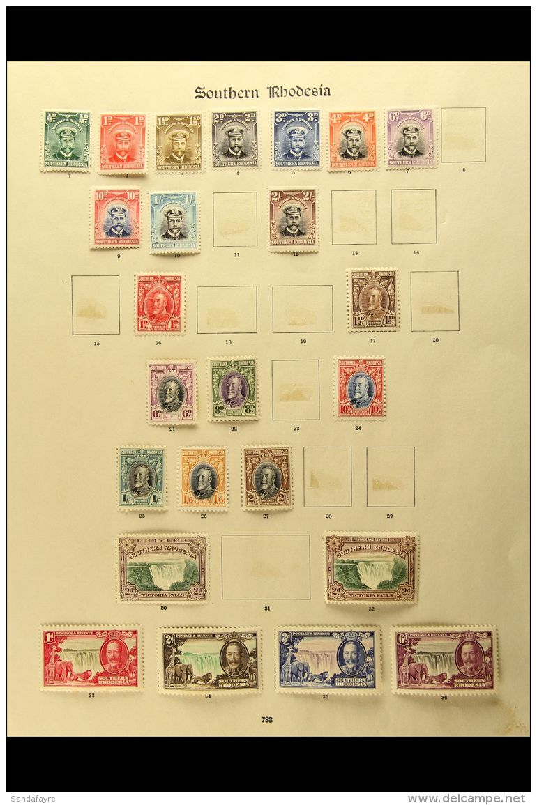 1924-1935 FINE MINT  All Different Collection On A "New Imperial" Page. With 1924-29 "Admiral" Range To 2s;... - Rhodésie Du Sud (...-1964)