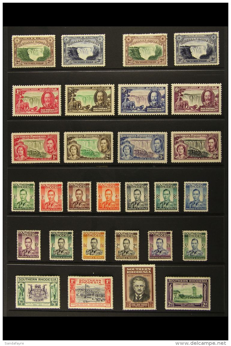 1932-1953 VERY FINE MINT  A Complete Basic Run From 1932 Victoria Falls Set Through To 1953 Definitives Complete... - Rhodésie Du Sud (...-1964)