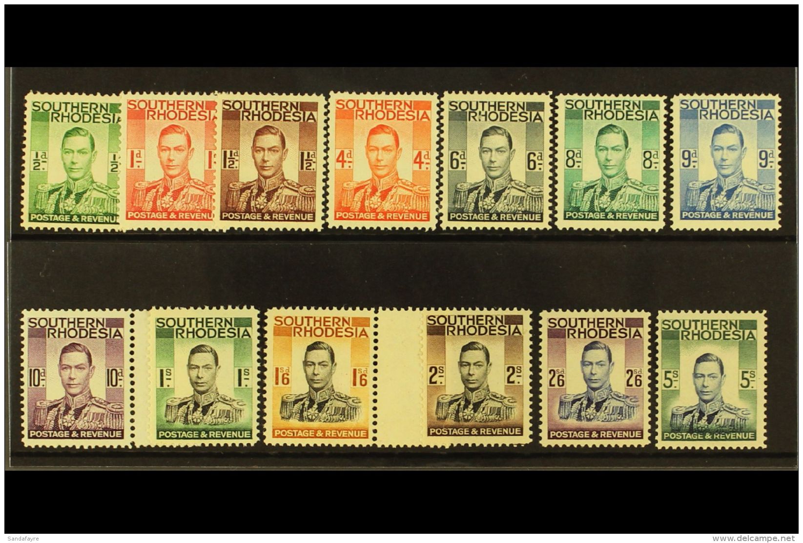 1937  KGVI Definitives Set, SG 40/52, Never Hinged Mint (13). For More Images, Please Visit... - Southern Rhodesia (...-1964)