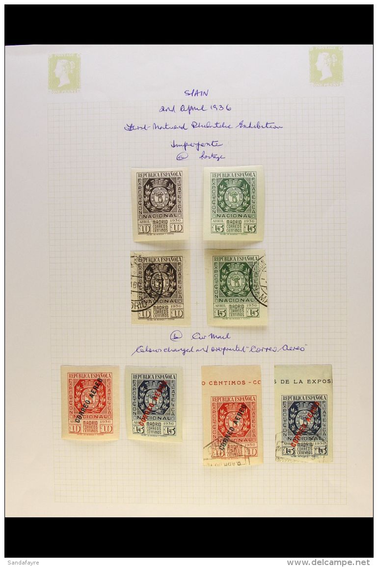 1936  1st National Philatelic Exhibition, Imperf Postage And Airmail Set, SG 817/820,  Both Very Fine Mint And... - Otros & Sin Clasificación
