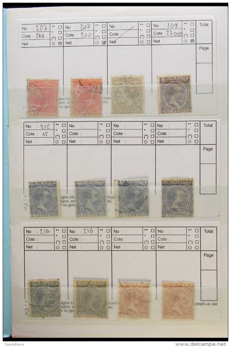 PERFINS  1879-1940's Interesting Collection Of Used Stamps With Various Commercial Perfins In A Hingeless... - Autres & Non Classés