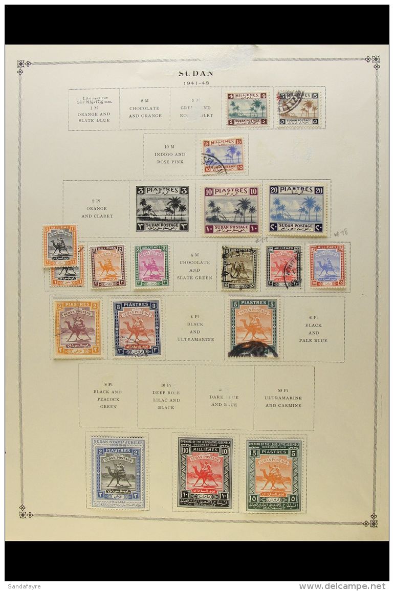 1897-1953 MINT AND USED COLLECTION  On Printed Pages. Note 1897 Values To 1p Mint; Good Range Of "Arab Postman"... - Soudan (...-1951)