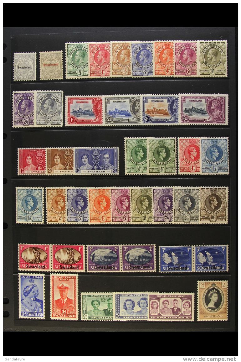 1889-1954 ALL DIFFERENT MINT COLLECTION  Presented On A Stock Page. Includes 1933 KGV Set To 5s, 1935 Jubilee... - Swaziland (...-1967)