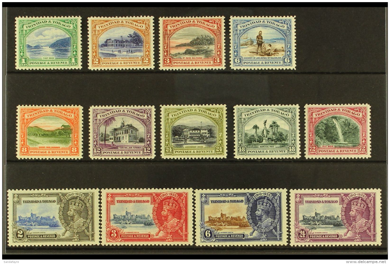 1935-37  NEVER HINGED MINT KGV New Currency Issues, SG 230/242, Lovely Quality (13 Stamps) For More Images,... - Trinité & Tobago (...-1961)