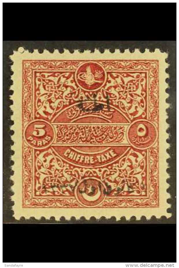 1921  5pa Lake Brown, Postage Due, Ovptd "Adana, Dec 1st 1921", SG A101, Very Fine Mint But Tiny Hinge Thin.... - Sonstige & Ohne Zuordnung