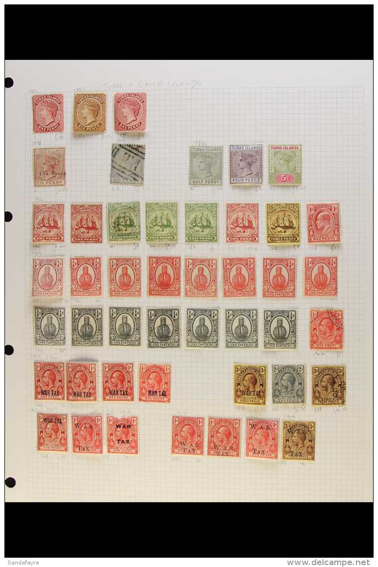 1867-1990 SMALL COLLECTION.  A Mint &amp; Used (mainly Mint) Range Presented On Album Pages That Includes QV Mint... - Turks And Caicos