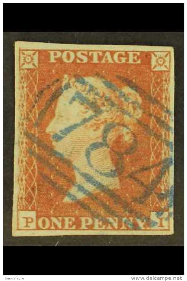 1841  1d Red "PI" With Almost Full "784" (Tenby) In BLUE, Fine With Four Margins. For More Images, Please Visit... - Autres & Non Classés