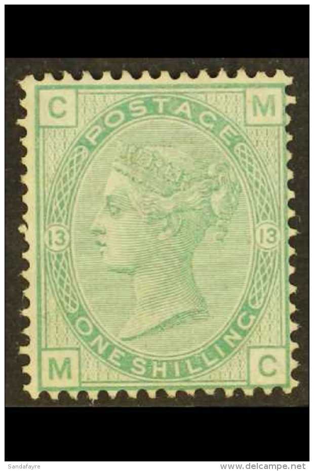 1873-80  1s Green, Plate 13, Wmk Spray, SG 150, Unused, Cat.&pound;650. For More Images, Please Visit... - Otros & Sin Clasificación