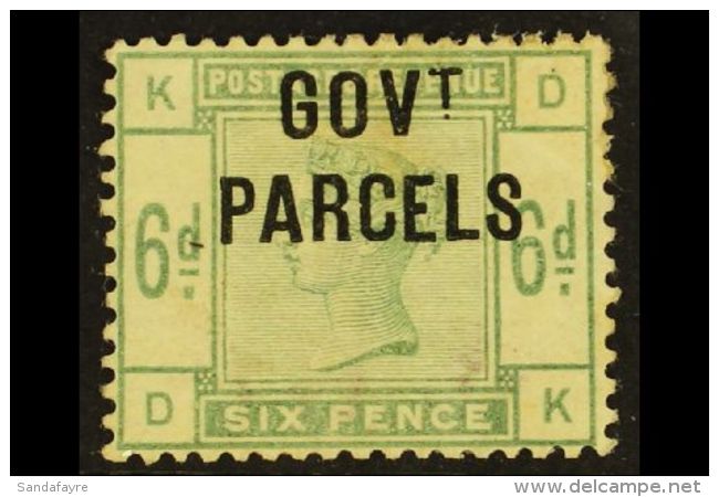 GOVT. PARCELS  1883-86 6d Dull Green, SG O62, Mint Part OG, Somewhat Heavily Hinged With Some Ink Notations In... - Otros & Sin Clasificación