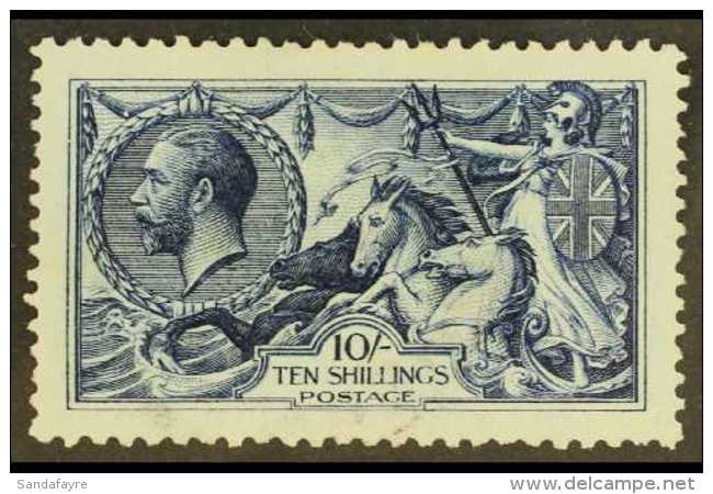 1913  10s Indigo Blue, Waterlow Seahorse, SG 402, Superb Lightly Cancelled Used. Pretty Stamp. For More Images,... - Non Classés