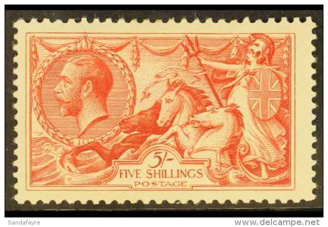 1918  5s Rose Red, Bradbury Seahorse, SG 416, Very Fine And Fresh Mint. For More Images, Please Visit... - Sin Clasificación