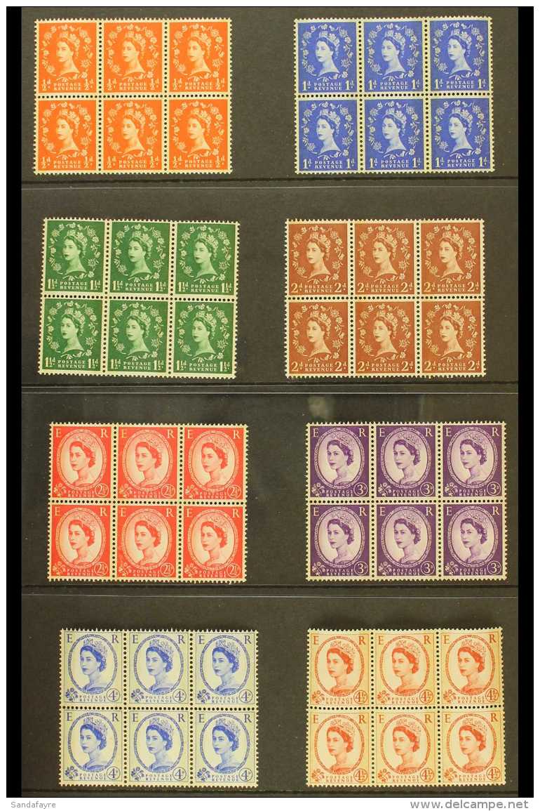 1959 PHOSPHOR GRAPHITE BLOCKS OF 6  A Complete Set Of The Phosphor Graphite Issue (2 Watermarks), SG 599/609 As... - Autres & Non Classés