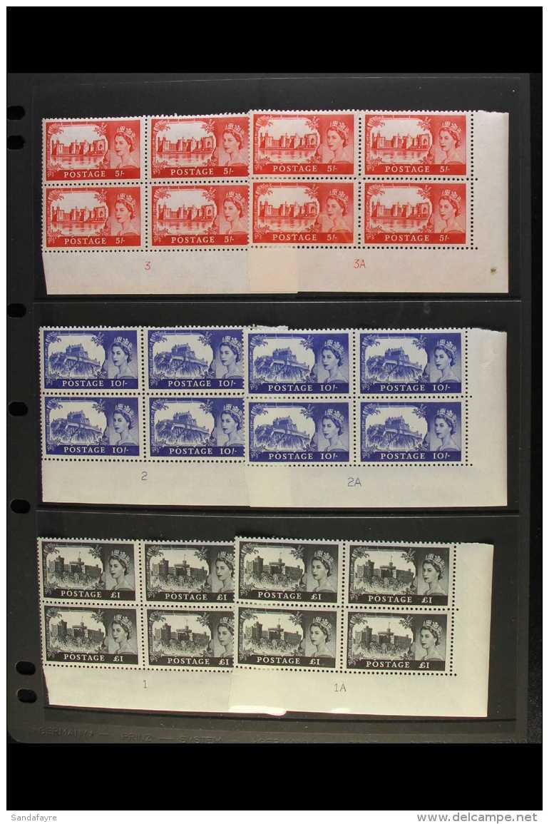 1959-68 "CASTLES" CYLINDER BLOCK COLLECTION  A Never Hinged Mint, ALL DIFFERENT Collection Of Bradbury Wilkinson... - Otros & Sin Clasificación