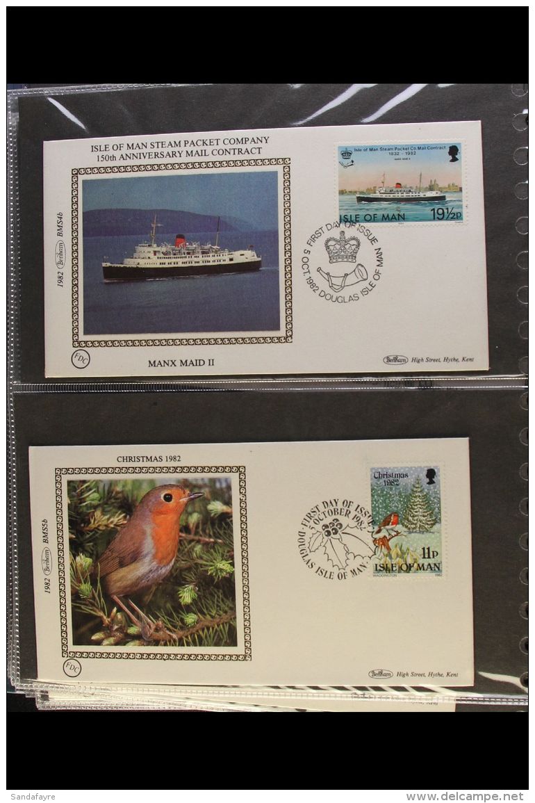 ISLE OF MAN  1981-1985 Complete Collection Of Illustrated Small Benham 'Silk' FIRST DAY COVERS Housed In A Cover... - Otros & Sin Clasificación
