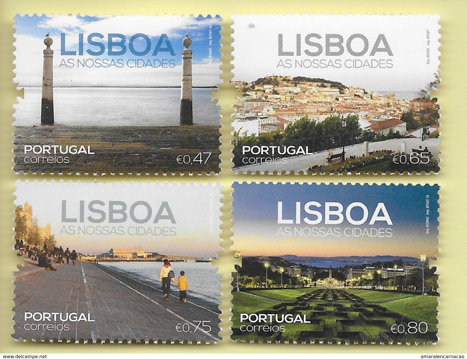 TIMBRES - STAMPS - PORTUGAL - 2016 - NOS VILLES - LISBONNE - SÉRIE TIMBRES NEUFS - MNH - Unused Stamps