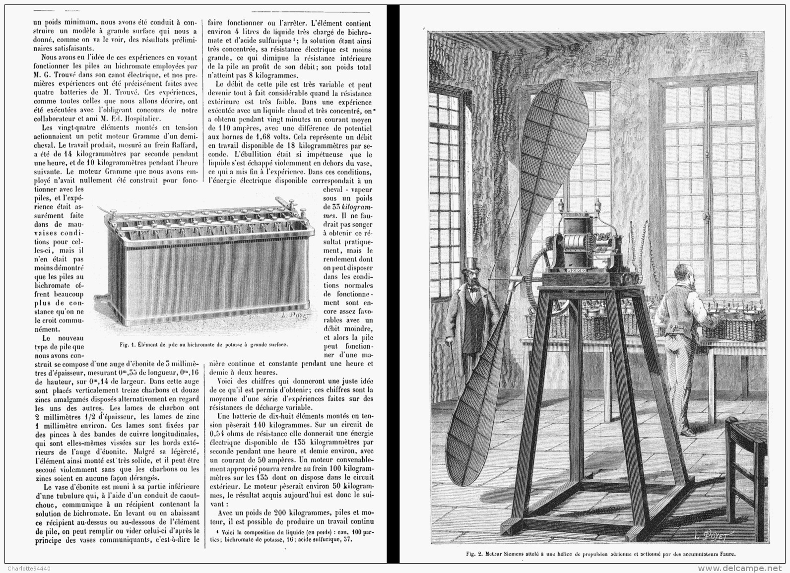 ETUDES PRELIMINAIRES POUR LA CONSTRUCTION D'UN MOTEUR ELECTRIQUE LEGER  (AVIATION)   1882 - Autres & Non Classés