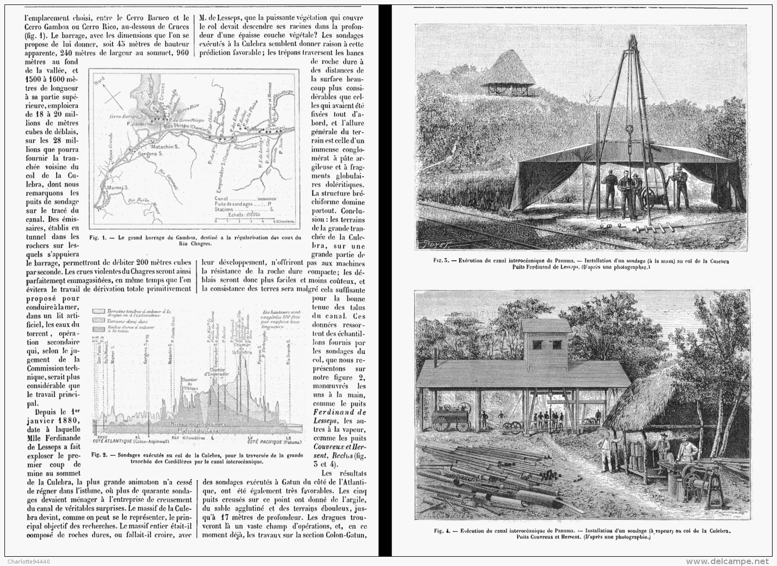 LE PERCEMENT DE L'ISTHME DE PANAMA   1882 (4) - Autres & Non Classés