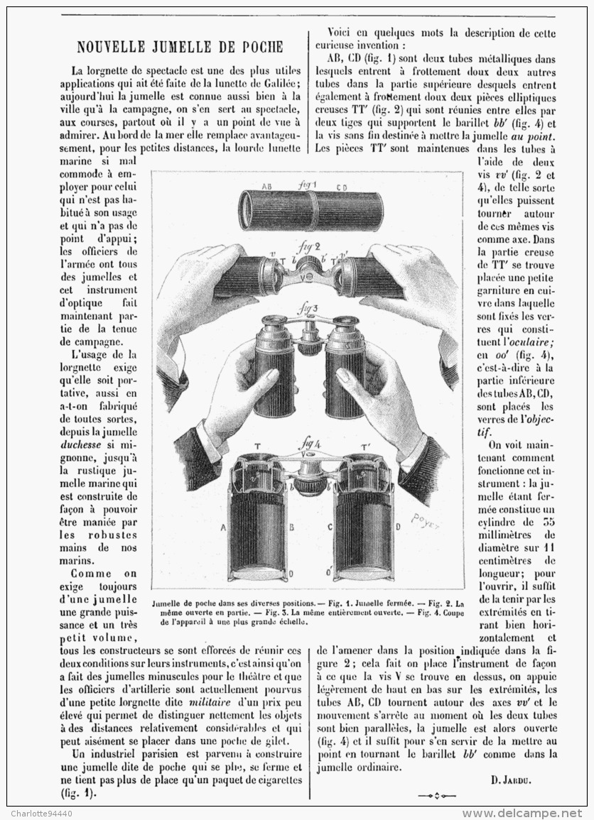 NOUVELLE JUMELLE DE POCHE   1882 - Autres & Non Classés