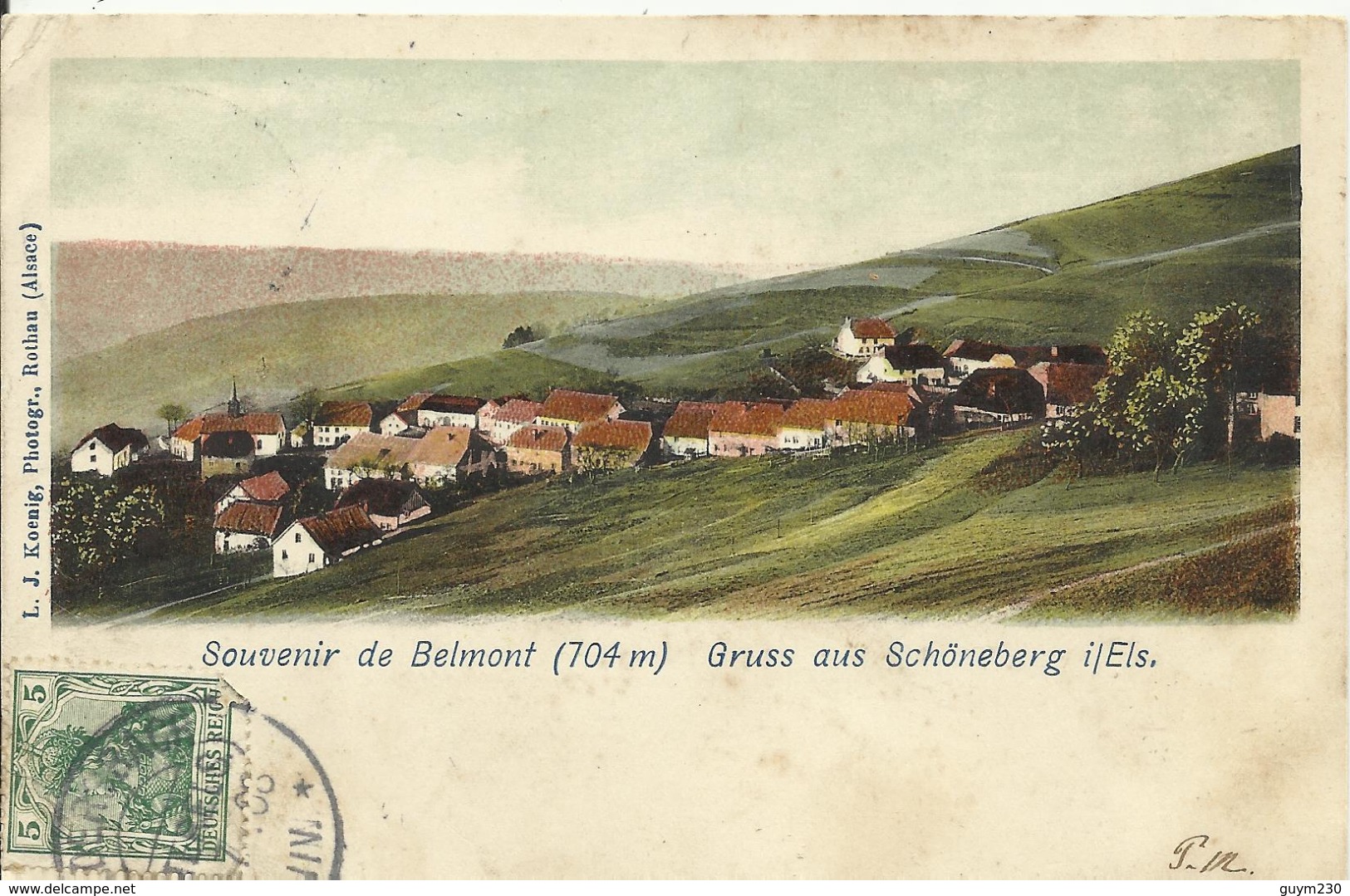 Souvenir De BELMONT- Gruss Aus SCHÖNEBERG,  Pionnière - Autres & Non Classés