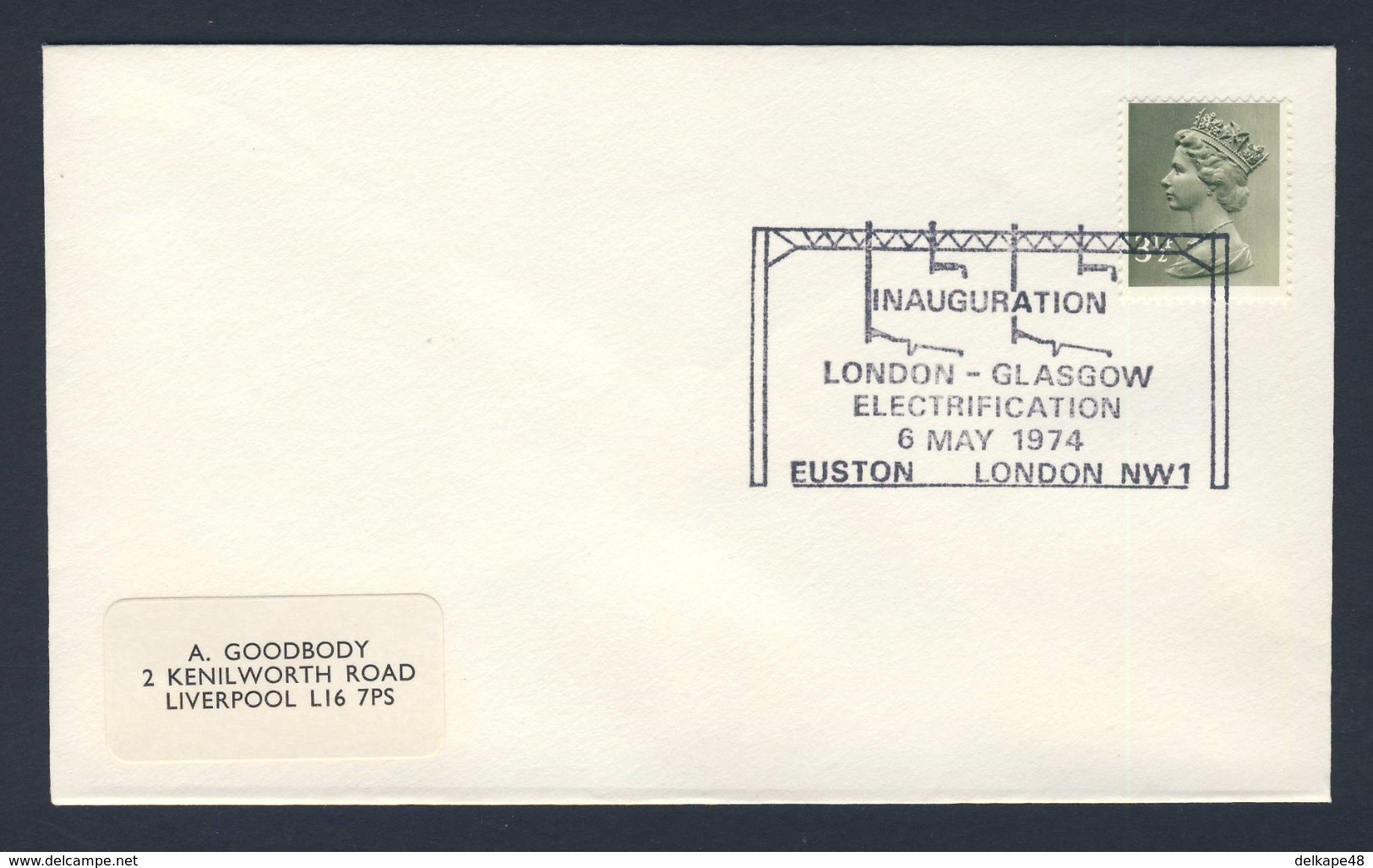 Great Britain 1974 Cover / Brief - Inauguration Glasgow - London Electrification / Elektrifizierung Eisenbahnlinie - Treinen