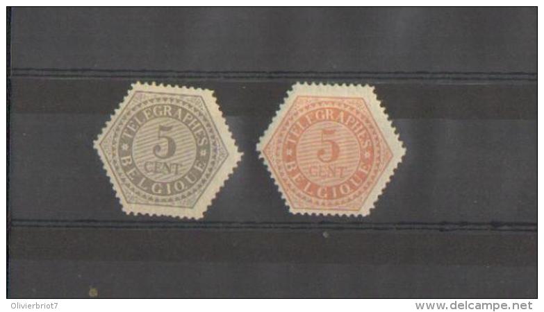 Belgique - Télégraphe N° TG8/9 - N. CH.  - Cote : 100 &euro; Vendu à  20 % - Timbres Télégraphes [TG]