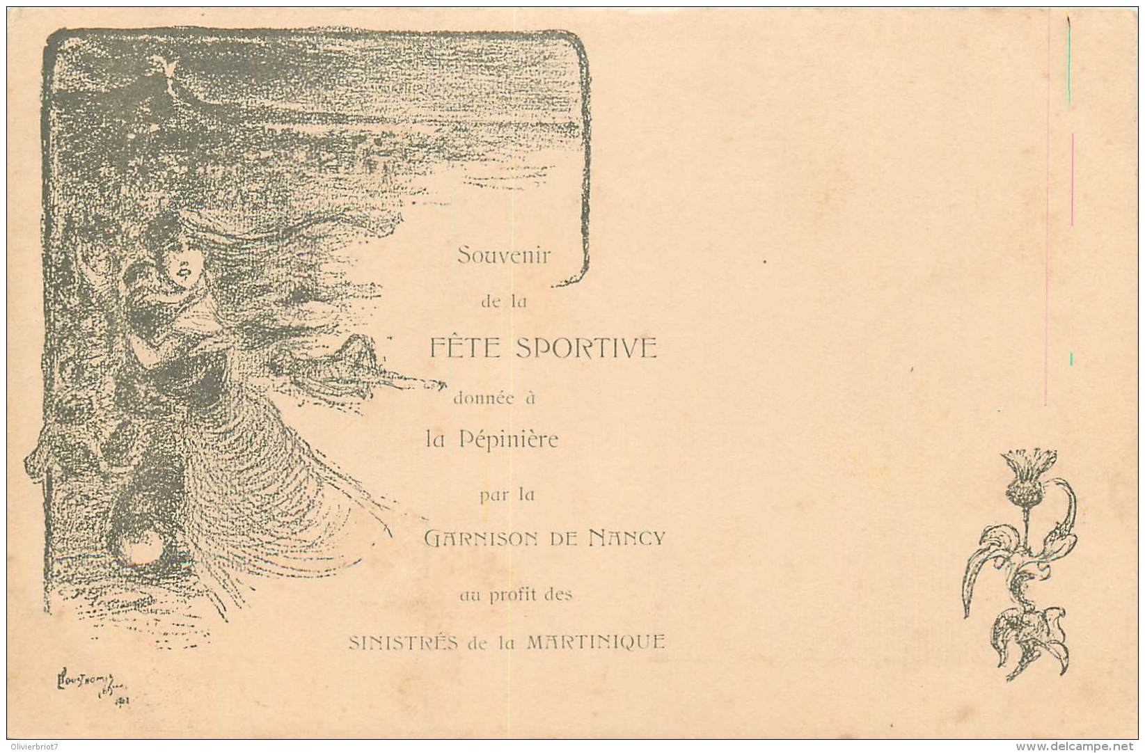 France - 54 - Souvenir De La Fête Sportive Donnée  Par La Garnison De Nancy Au Profit Des Sinistrés De La Martinique - Nancy