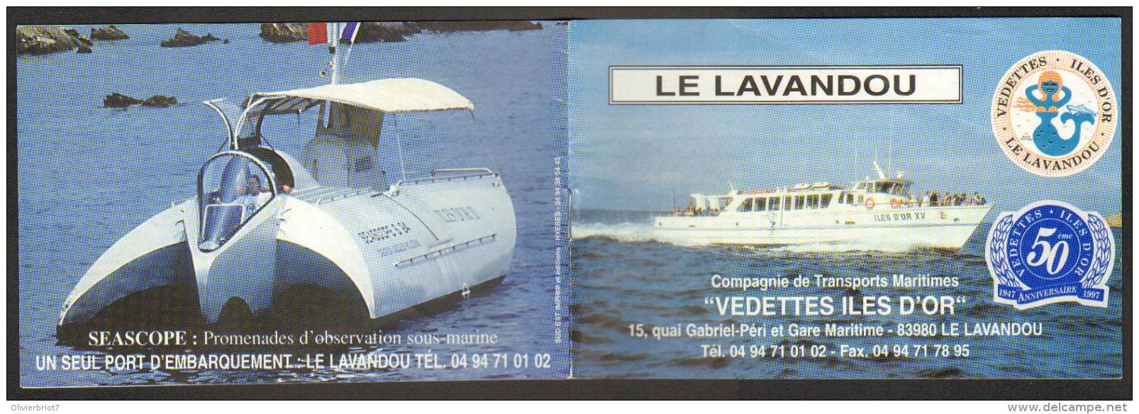 France - Le Lavandou - Vedettes Iles D'Or  - 50e Anniversaire 1947/1997 - Programmes