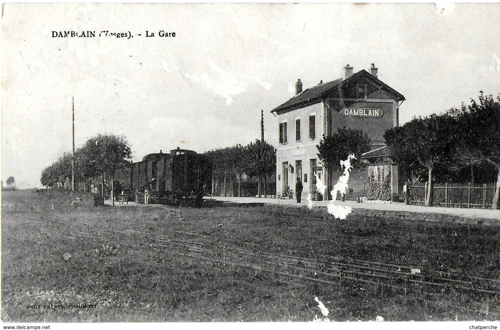 VOSGES 88 DAMBLAIN  LA GARE EDIT. PROT FRERES ECRITE CIRCULEE 1907 - Other & Unclassified