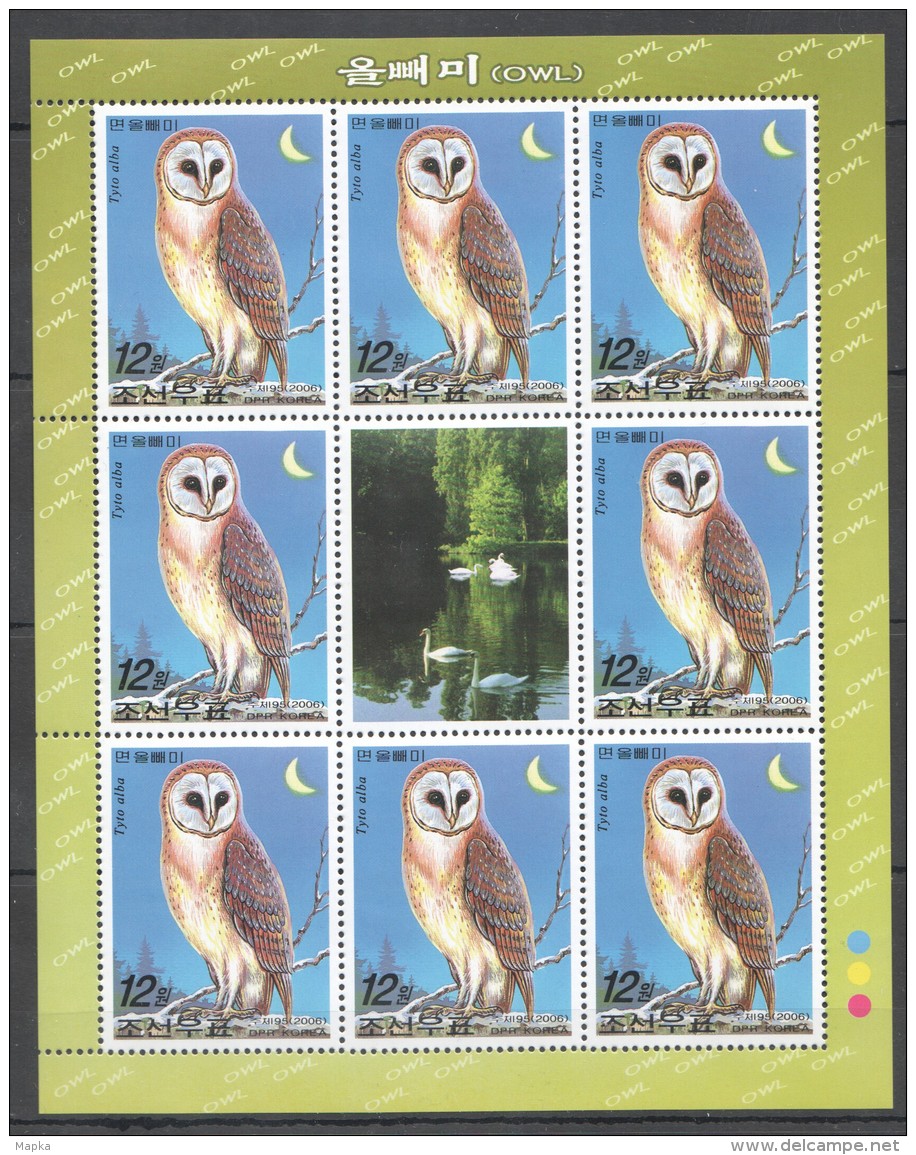 UU87 2006 KOREA FAUNA BIRDS OWL 1KB MNH - Eulenvögel