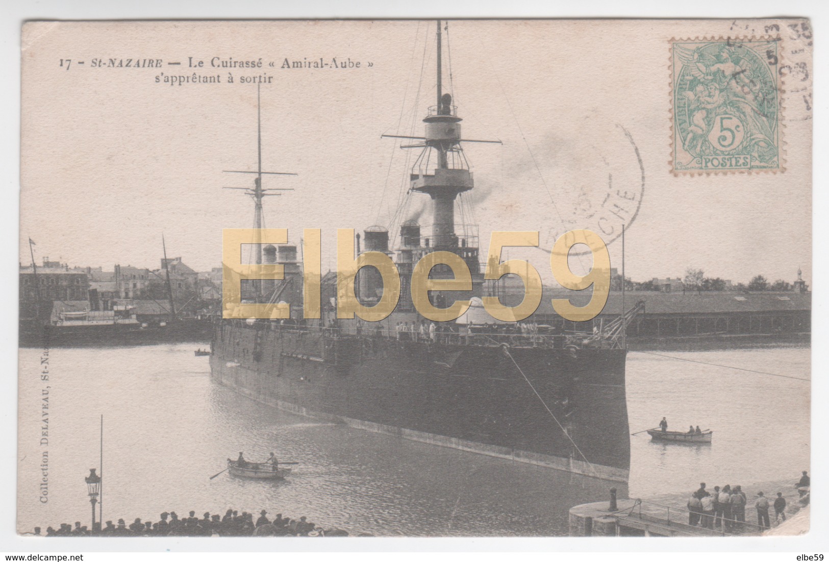 Marine Nationale, Cuirassé Amiral-Aube à St-Nazaire, écrite 1936 - Krieg